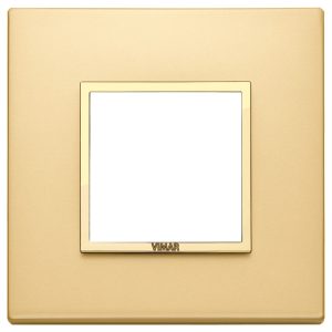 Placa 2M aluminio oro satinado