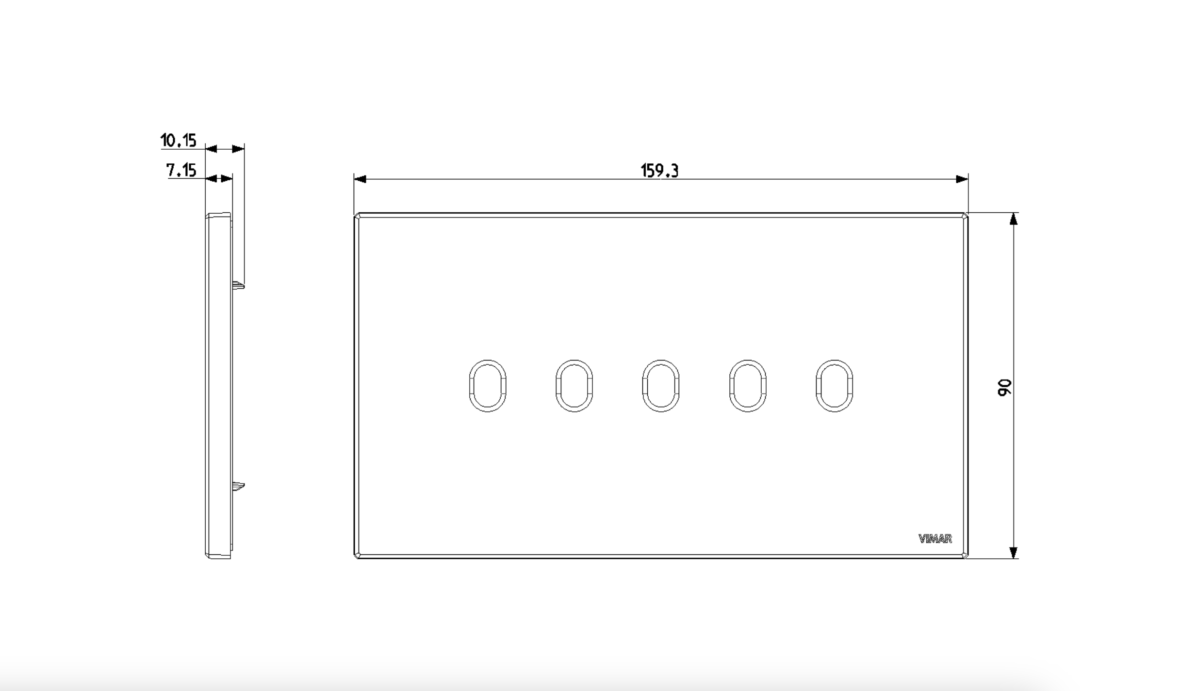 Placa 5Mx5 BS Vintage oro satinado - Imagen 2