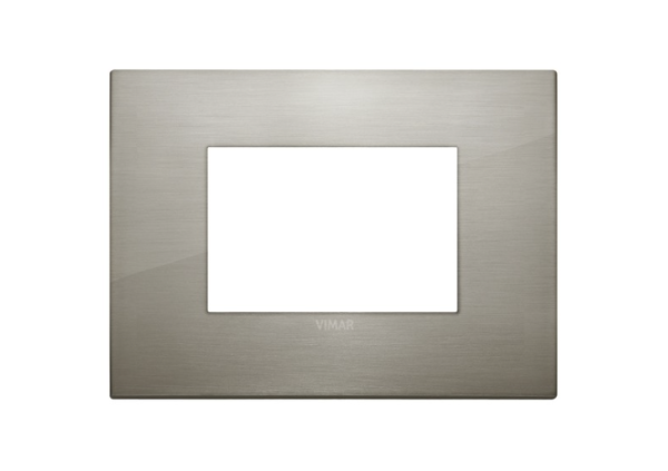 Placa Classic 3M metal inox cepillado